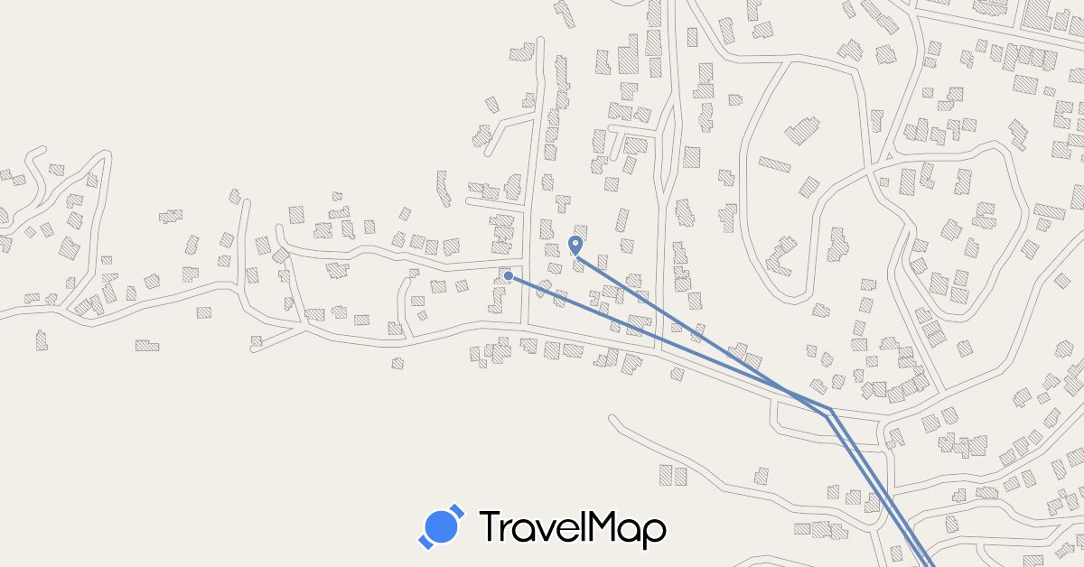 TravelMap itinerary: driving, cycling in United States (North America)