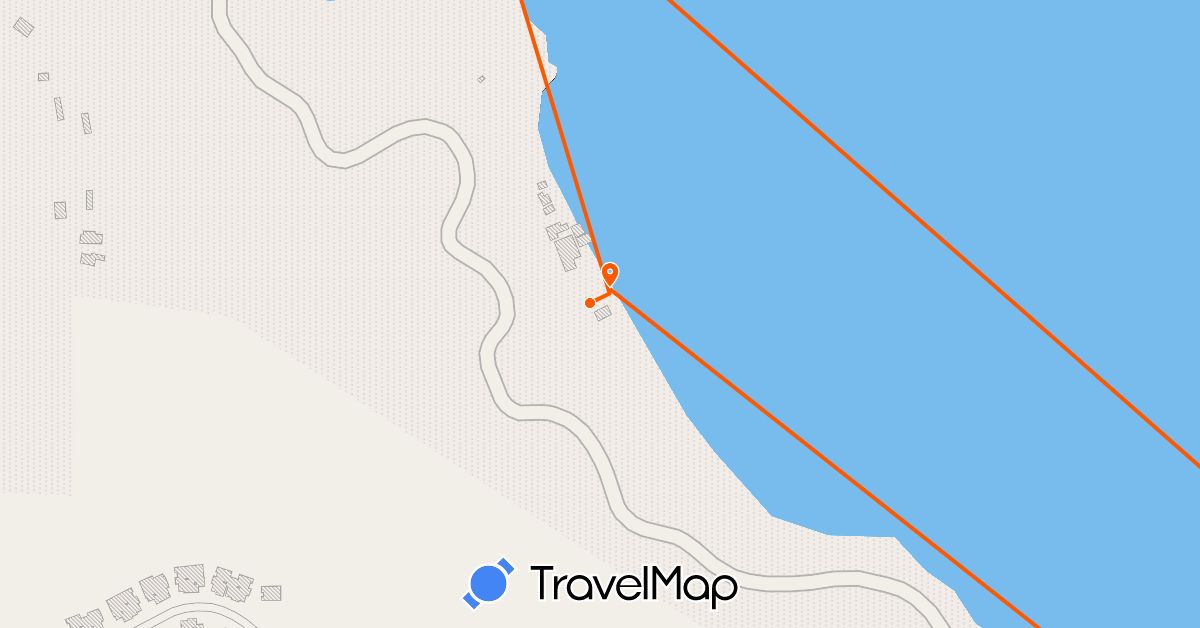 TravelMap itinerary: kayak